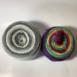 Lion Brand Mandala & Caron Big Cake